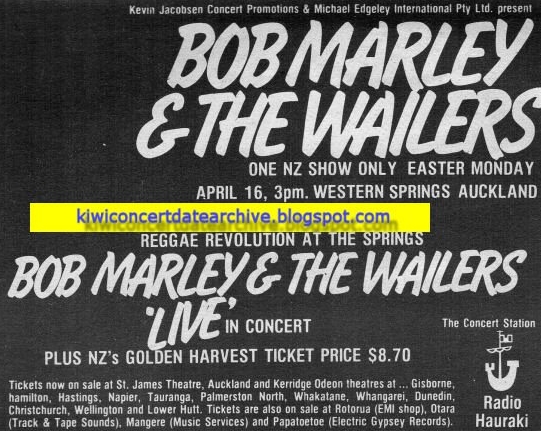 Bob Marley and the Wailers Signed 1979 Cleveland Concert Poster