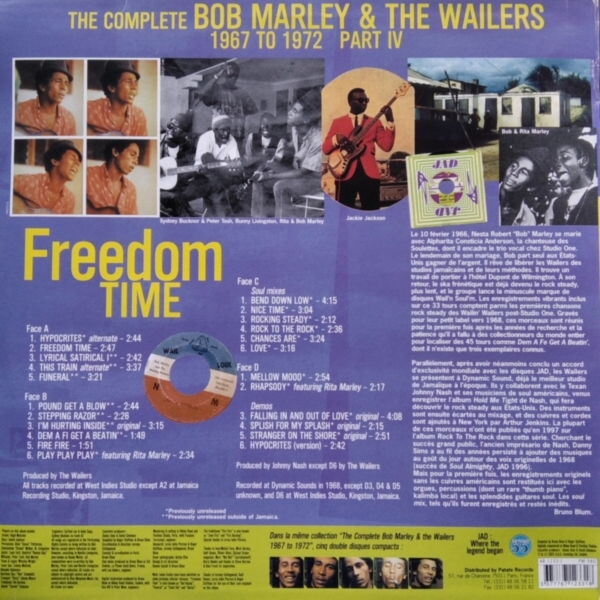 2002 - AB 1233-1 - The Complete Bob Marley u0026 Wailers 1967 To 1972 Part 4 (2  LPs) Freedom Time - Jad